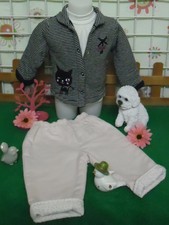 vêtements fille 9 mois,veste,sous-pull,pantalon velours CYRILLUS