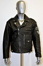 Blouson Biker Perfecto AVIREX LIMITED motorcycle vintage 80s cuir noir taille XL