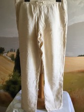 Pantalon 100 % lin ARMANI JEANS beige taille 42 en très bon état.