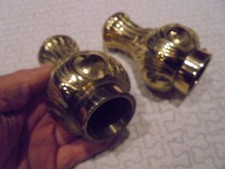 2 Embouts de Barres de Rideaux en Bronze Idéals Déco Atelier Loft Indus 