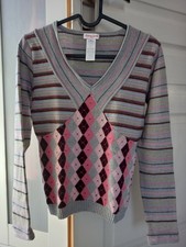 Christian LACROIX Jean Pull gris et rose taille M