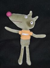 Peluche Doudou Chien Bastien Kaki Vert DPAM Du Pareil au Même Pull Jaune 24 Cm 