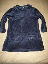 ROBE hiver  VELOURS  **LA HALLE **  24 MOIS  MARINE