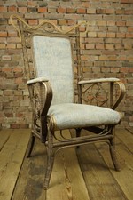 Art Déco Rotin Fauteuil Easy Salon Chaise Tresse de Club Magasin Bricolage 30er