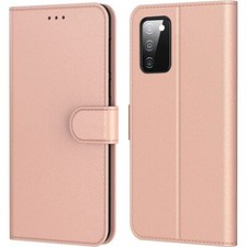 Coque Portefeuille Samsung A22 A12 A13 5G A32 A52 A53 Effet Cuir Protection 360