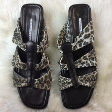 + Women’s Donald J Pliner Domino Leopard Print Heel Slides Size 8