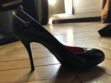 Escarpins Cesare Paciotti cuir vernis noir Size 7.5 (38.5)