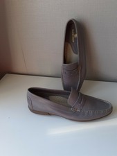 MOCASSINS "  OLIVER GRANT " CUIR GRIS POINTURE 40, QUASI NEUFS