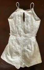 Ariana Grande for Lipsy Daisy White Lace - Playsuit Romper Size Zero
