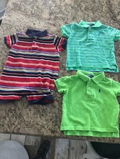 Baby Polo Ralph Lauren 2 Polo Shirts & 1 Polo One Piece Body Suit All 12 Months