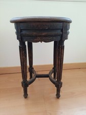 Tabouret de piano en bois de style Louis XVI réglable en hauteur assise osier
