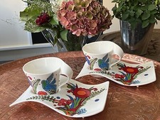 Lot de 2 ensembles à café gourmand Acapulco New Wave Villeroy et Boch t.bon état