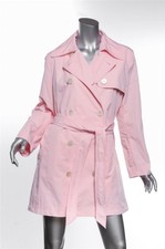 LAUREN RALPH LAUREN Baby Pink Double Breasted Belted Trench Coat Nylon Jacket XL