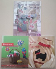 Lot de 3 Livres Déco & Création en Feutrine Fil des Saisons Tout en Feutrine