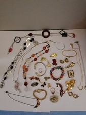  Lot De Bijoux Fantaisie Ancien Collier Bracelet Boucle d'oreille Bague 427gr