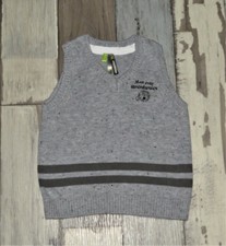 VAN194 ~ 9 mois ORCHESTRA ~ Pull gris sans manche Garçon com9 ~