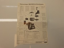  Rowenta Multixer KA-70 / KA70.1 ACCESSOIRES  FICHE TECHNIQUE 