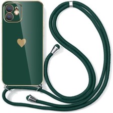 Coque motif cœur Pour iPhone 13,13 Pro,12 Pro Max avec Cordon