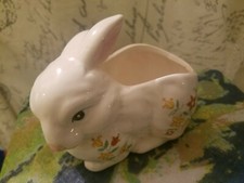 Vintage Bunny Rabbit Flower Pot
