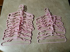 22pc Lot of Baby/Childrens Plastic Hangers Pink Color 12” Free Shipping!