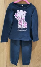 Benetton 100% Coton Sweat à encolure ras-du-cou Pantalons Filles 4-5 ans