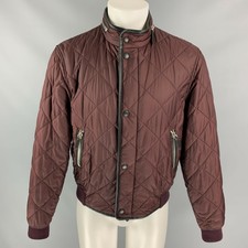 BURBERRY PRORSUM Ressort 2016 Taille 42 Bordeaux Matelassé Polyamide Blouson