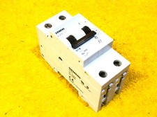 NEW SIEMENS 5SX22 D1,6  1.6 AMP 480 VAC 2-POLE DIN RAIL BREAKER