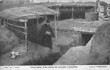 CPA GUERRE LEURS BAINS A 600 METRES DES TRANCHEES ALLEMANDES