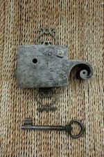 Antique Decorative Serrure De Porte Pièce de rangement mobilier de bureau Armoire Rare 10-18