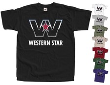 Western Star Truck T SHIRT LOGO black olive white 100% cotton all sizes S - 5XL