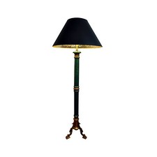 Faux Green Marble & Brass 2 Light Marbro Floor Lamp (Rare!!!)