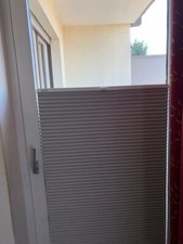 store plissé tendu gris/blanc pour fenetre 57cm de large