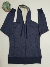 Faded Glory Sweater XS(0-2) Blue Sweater with zipper and hooded 