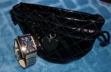 Montre authentique Guess bleu, bracelet cuir bleu réf W0609G2