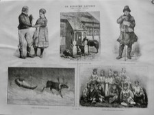 1883 UI LAPONIE HIVER PAUL CHAILLU COSTUME JERRESTAD LAPON CERF TRAINEAU NEIGE 