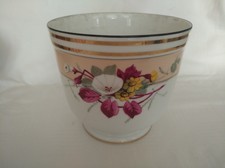 ANCIEN  CACHE POT PORCELAINE PARIS NAPOLEON III  DECOR FLEURS VIEUX PARIS