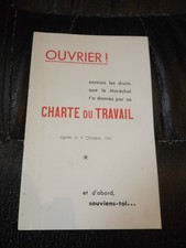 LIVRET OUVRIERS chartre du travail 1941    c2