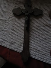 JOLI CHRIST CRUCIFIX ANCIEN EN BOIS ET BRONZE ? CHRISTIANISME CROIX COMMUNION