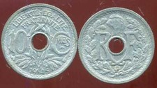 10 centimes LINDAUER  ZINC 1945 B     TTB++   ( bis )