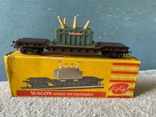 Wagon surbaissé avec transfo EDF en boite GéGé non JOUEF trains électriques HO