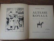 Thomas Mann ALTESSE ROYALE illustrations ZYG BRUNNER  Delagrave (1931)
