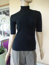 PETIT PULL PRINTANIER NOIR  MANCHES COURTE NEUF T 38/40 