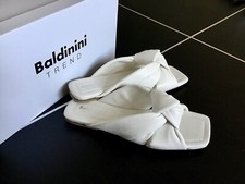 Sandales en cuir nappa blanc laiteux Baldinini Italie Pointure 38 Neuve