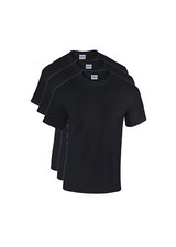 Lot de 3 t-shirt homme,tee-shirt coton manches courte couleur noir
