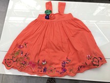 MARESE 3 ans * 94 cm * Magnifique robe a bretelles orange en TBE