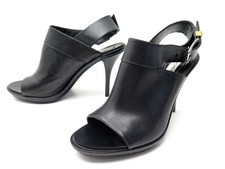 CHAUSSURES SANDALES BALENCIAGA MULES A TALONS 36.5IT 37.5FR CUIR NOIR SHOES 750€