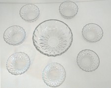 Saladier et ses 7 ramequins en cristal – Cristallerie de Nuremberg