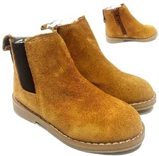 Enfants Garçons Filles Bottines à Enfiler Chelsea Désert DEALER Zip Bottes Hiver