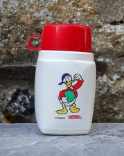 Thermos gourde Donald Disney Roughneck Flask avec tasse rouge vintage