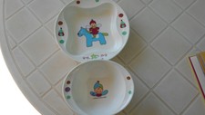 bébé fille et garçon : assiettes, bol en mélanine  pour repas , marques_